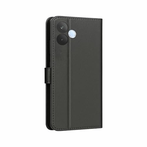 Image of AIBEX Shock Proof Flip Compatible for Oppo A5 Pro 5G Flip Cover Leather Finish | Inside TPU with Card Pockets | Wallet Stand | Complete Protection Flip Case - Black