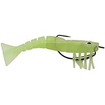 Egret Baits E-VSW35-18-08 3.5" Vudu Weedless Shrimp 2/Pk, Glow