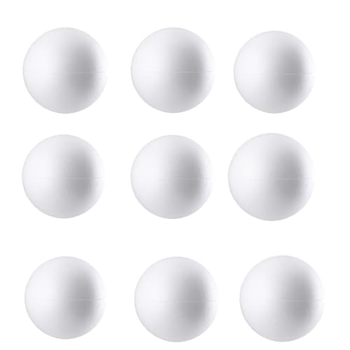 Wensmy Polystyrene Foam Balls White Craft Balls Solid Sphere Foam Balls Modeling Round Balls for DIY Arts School Projects Wedding Decorations (4Pcs 10cm)