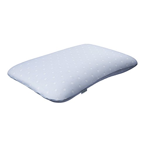 Image of The White Willow Vintage Blue 1 Piece Signature Dual-Sided Reversible Memory Foam Pillow -23 inch L x 15.5 inch W x 5 inch H, with Polka Dot Design Cover