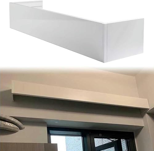 Cenefa de cortina opaca de 7 pies, elegante cubierta decorativa para barra y panel deflector para montaje en techo/pared, elegante tratamiento de ventana para decoración del hogar y mejora de la
