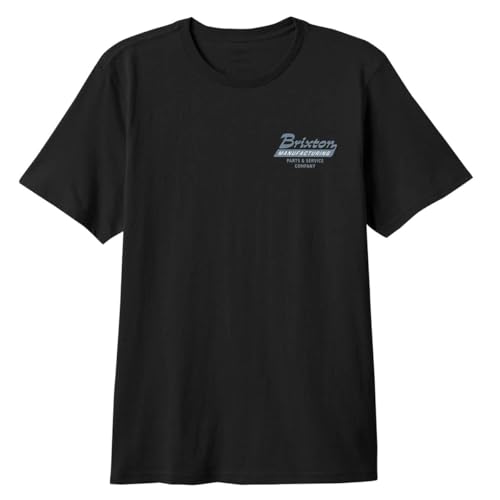 Brixton Township Tailored T-Shirt - Black/Grey Blue