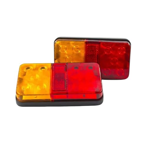 Feu clignotant remorque LED 12V à forte luminosité pour stop et camion, 2 pièces