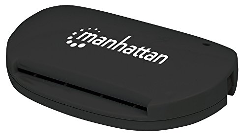 Manhattan 102032 USB di Smart Card/SIM del Lettore di schede USB 2.0 Tipo Contatto Compatto Lettore Esterno per Viaggio Nero