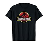 17JPRK00225A-005 Jurassic Park Distressed Vintage Logo Camiseta