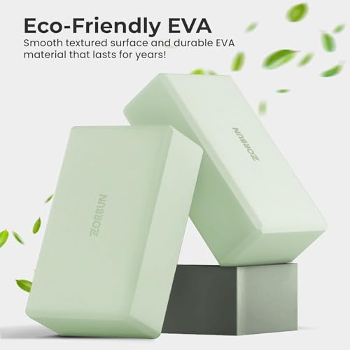 Yoga Block Set of 2 - High Density EVA Foam Blocks - Anti-Slip Yoga Brick with eBook - Perfect for Pilates, Exercise, & Meditation - Image 5