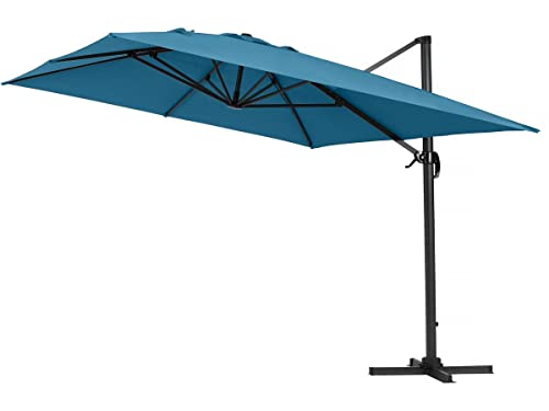 Habitat et Jardin Parasol déporté Sun 4 3x4m Bleu