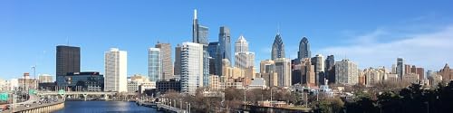 HISTORY GALORE 24x36 Gallery Poster, Philadelphia Skyline from South Street Bridge January 2020 28rotate 2 Degrees Perspective Correction Crop 4129