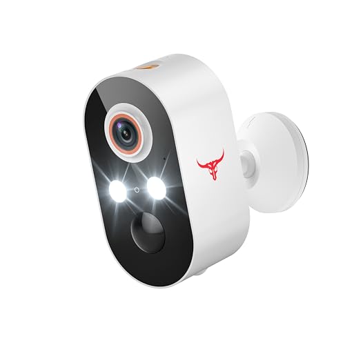 Wynoxian 1080P Wireless Security Camera Outdoor, Battery Powered, 2.4G WiFi, Motion Detection, 2-Way Audio, Cloud Storage, Full Color Night Vision for Home Security