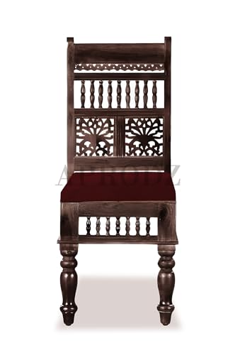 Image of APRODZ Sheesham Wood Norcross 4 Seater Dining Table Set for Home and Living Rooms| Dining Furniture | Walnut Finish