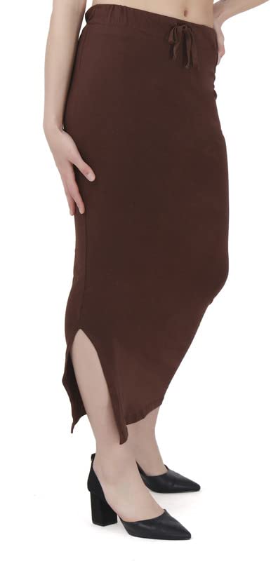 Image of Lycra Blend Cotton Saree Shapewear Petticoat for Women and Girls, Skirts Shapewear Dress for Saree