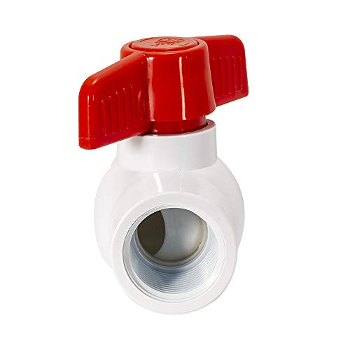 Image of Eastman 1 Inch IPS Schedule 40 PVC Ball Valve, Quarter Turn Ball Valve, White, 20081