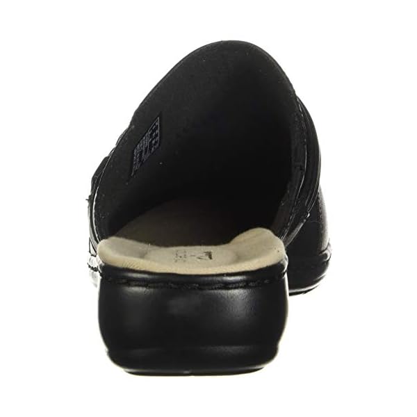 Clarks-Leisa-Clover Clarks Women's Leisa Clover Clog, Black Leather, 90 M US