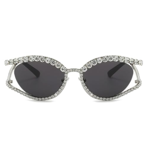 Lunettes de soleil œil de chat en cristal pour révéler la femme fatale qui est en vous