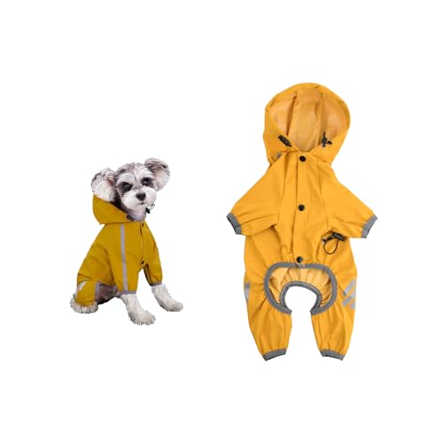 Cozlly Chubasquero Impermeable para Perros (M), Amarillo