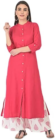 Pistaa's Women's Cotton Solid Readymade Salwar Suit Set