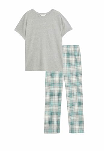 Marks & Spencer Bedrucktes Schlafanzugset Mit Hohem Baumwollanteil Damen Grau-Mix M