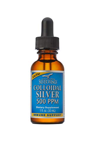 Natural Path Silver Wings CS28A Colloidal Silver 500Ppm, Amber Brown Liquid Immune Support thumb #1