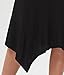 DJT Women's Flowy Handkerchief Hemline Midi Skirt Medium Black
