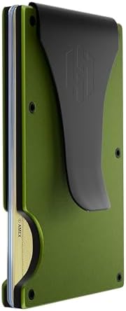 Hayvenhurst Wallet For Men - Reinvented Design Men's Wallet - Slim, Minimalistic & Seamless Card Case, Blocks RFID Scanners, Holds 12 Cards, Matte Olive, 8.6 cm x 10.9 cm x 1.9 cm
