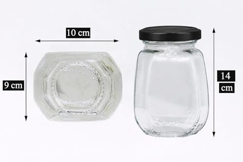 Image of Glass Jar with Air Tight Metal Lid I Kitchen Storage Jars for Spices, Coffee, Sugar & Dry Fruits I Grocery Storage Container I Kitchen Pantry Organiser Jar (CROWN SHAPE GLASS JAR - 750 ML - PACK OF 4)
