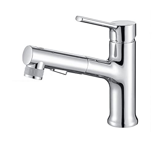 Robinet d'&eacute;vier r&eacute;tractable en cuivre fin haut de gamme double mode - 2