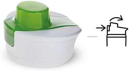 Aladdin Active Hydration Tracker Sports Water Bottle 0.8L Green  One-Hand Push Button - Leakproof Lid - Refill Tracker - BPA-Free Gym Bottle - Smooth Drinking Spout - Dishwasher Safe