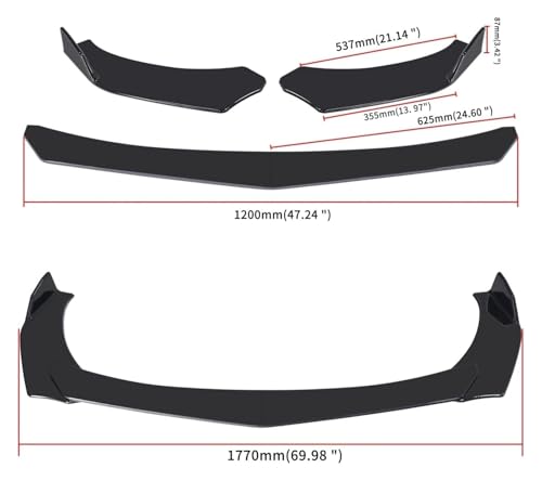 Spoiler de pare-chocs avant diffuseur canard aileron de protection - 2