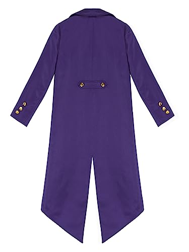 renvena Boys Girls Steampunk Tailcoat Jacket Kids Medieval Vintage Victorian Gothic Frock Coat with Hat4