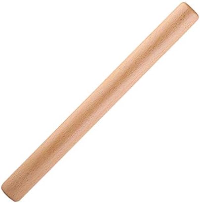 Rolling Pin - Classic Wood Rolling Pin for Baking Non-Stick, Professional Dough Roller Rolling Pins Wood, 15 Inch by 1-3/8 Inch, Beech Wood Rolling Pin for Baking Pizza, Clay, pasta, Cookies