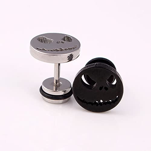 The Nightmare Before Christmas Stud Earrings Jack Skellington Ear Studs Metal Jewelry Horror Halloween Eardrp Perfect As A Gift And Comes With A Gift Box (Black) #TOP2