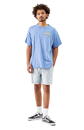 PacSun Men's Charles Knit Denim Volley Shorts - Blue Size Medium