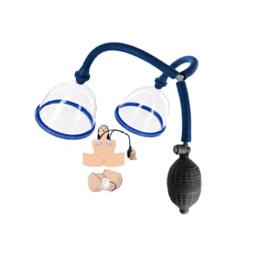 Nippelsauger Brustwarzen Sex Nippel Sucker Set Extrem Saugkraft Brustwarzensauger Vergrößerung Saugen Vakuum Pussy Pump Klitoris-Saugschalen SM Sexspielzeug für Frauen Paare (Blau, 10x10cm)