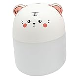 Didiseaon Humidificador USB Mini de Escritorio y Coche Luz Ambiental, Diseño Tigre Dibujos Animados, Portátil y Ajustable para Oficina y Hogar