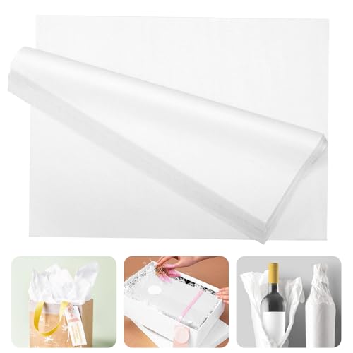 Winbest 100 Sheets White Tissue Paper 500x350mm Acid Free Biodegradable for Wrapping Gifts Packing Clothes Art Projects