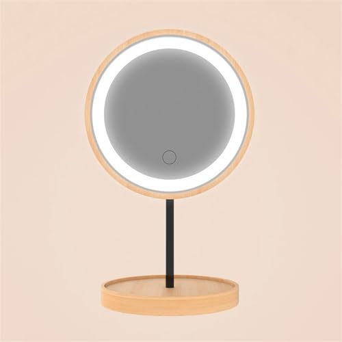 Espejo de belleza de madera con luz led de relleno para un tocador elegante 8