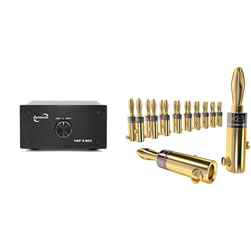 Dynavox AMP-S MK II pupitre de sélection ampli enceinte fiches 4mm²
