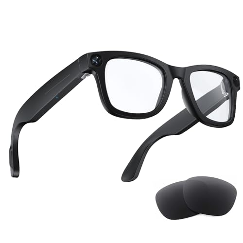 AI Smart Glasses with Camera, 800W HD Bluetooth Camera Glasses,