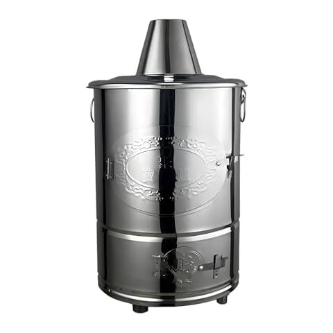 Tiertelari Burning Barrels for Outside, Burn Barrels for Outside for Burning Trash, Stainless Steel Burn Barrel Incinerator Cage, for Garden Paper Leaf Trash Wood Backyard(35 * 60cm/13.8 * 23.6in) Cover