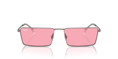 Ray-Ban RB3741 Emy Sunglasses, Gunmetal/Pink, 56 mm