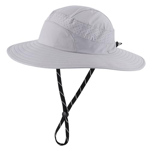 Image of Connectyle UPF 50+ Wide Brim Sun Hat for Men Women UV Protection Bucket Hats Outdoor Breathable Safari Hat for Fishing Hiking