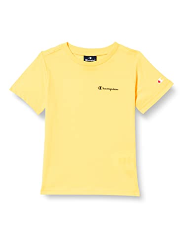 Champion Legacy American Classics Small Logo S/S T-Shirt, Jaune, 7-8 Ans Garçon