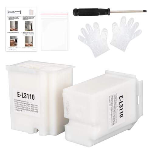 L3110 Waste Ink Pad Replacement Compatible for Epson Ecotank ET-2800 ET-2803 ET-4800 ET-2400 ET-2720 ET-4700 ET-2711 L3110 L3250 L3150 Printers 2Pack