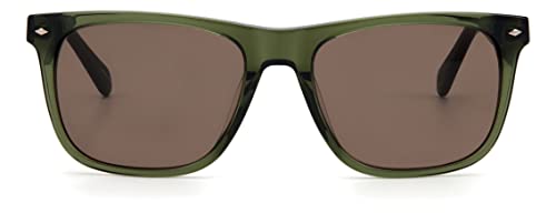 Fossil Men's Male Sunglasses Style FOS 2062/S Rectangular, Crystal Green/Brown, 54mm, 18mm3