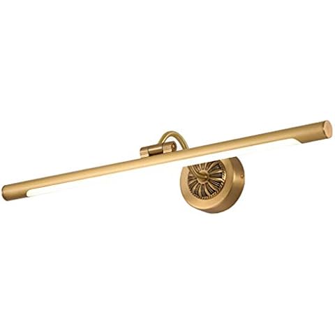 ACMHNC LED Spiegelleuchte Retro Messing Spiegellampe Vintage Antik Badlampe Bad wasserdichte Wandleuchte Schminklicht Cover