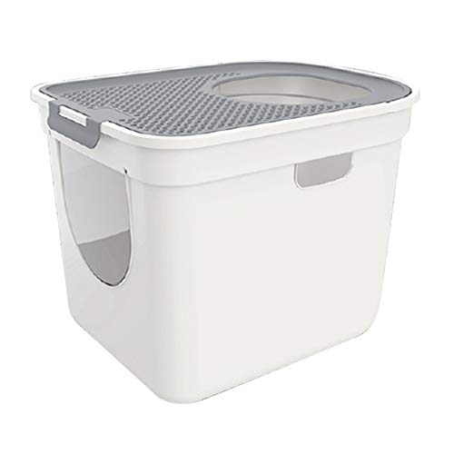 Maison de toilette pour chat grand format bac litière top entry