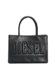 borse diesel scontate DIESEL Borsa a mano nera da donna con logo in rilievo e doppio manico, ideale per trasportare con stile i tuoi oggetti essenziali. La borsa dispone di chiusura magnetica e tracolla. Dimensioni: altezza 12 cm, larghezza 17,5 cm, profondità 6 cm. Stagione primavera estate.