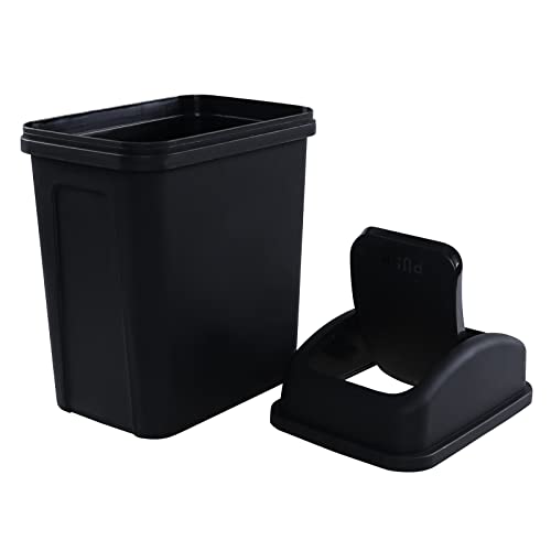 Gloreen Caneca de Basura Plástica 7 L Swing Lid Negra miniatura 4