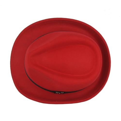 Image of FREEBIRD99 100% Wool Felt Panama Fedora Hat Short Brim Trilby Flat Hat for Men Women