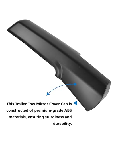 Image of TOP-MAX RAM Trailer Tow Mirror Cover Front Arm Driver Left Side Mirror Cap Replacement for Dodge RAM 2014-2019 1500 2500 3500, Replace 68263393AA